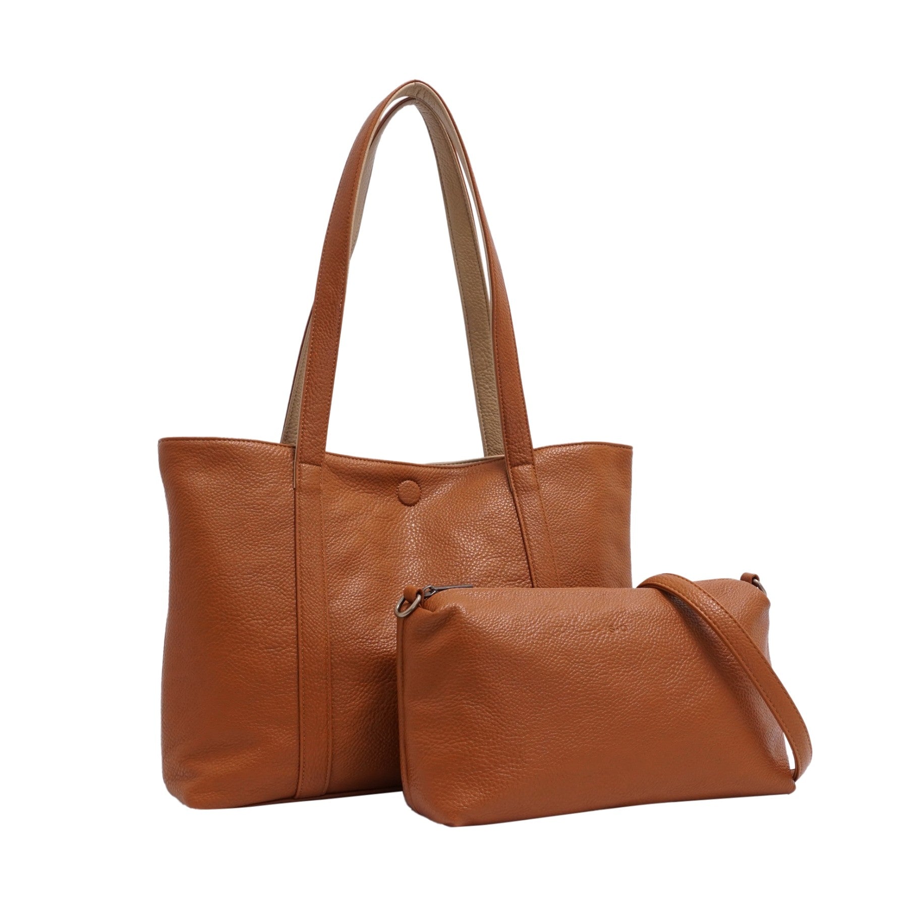 VEGAN 2-IN-1 REVERSIBLE TOTE | LOIS-Bags & Wallets-S-Q-Coriander