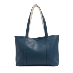 VEGAN 2-IN-1 REVERSIBLE TOTE | LOIS-Bags & Wallets-S-Q-BLUE-IVORY-Coriander