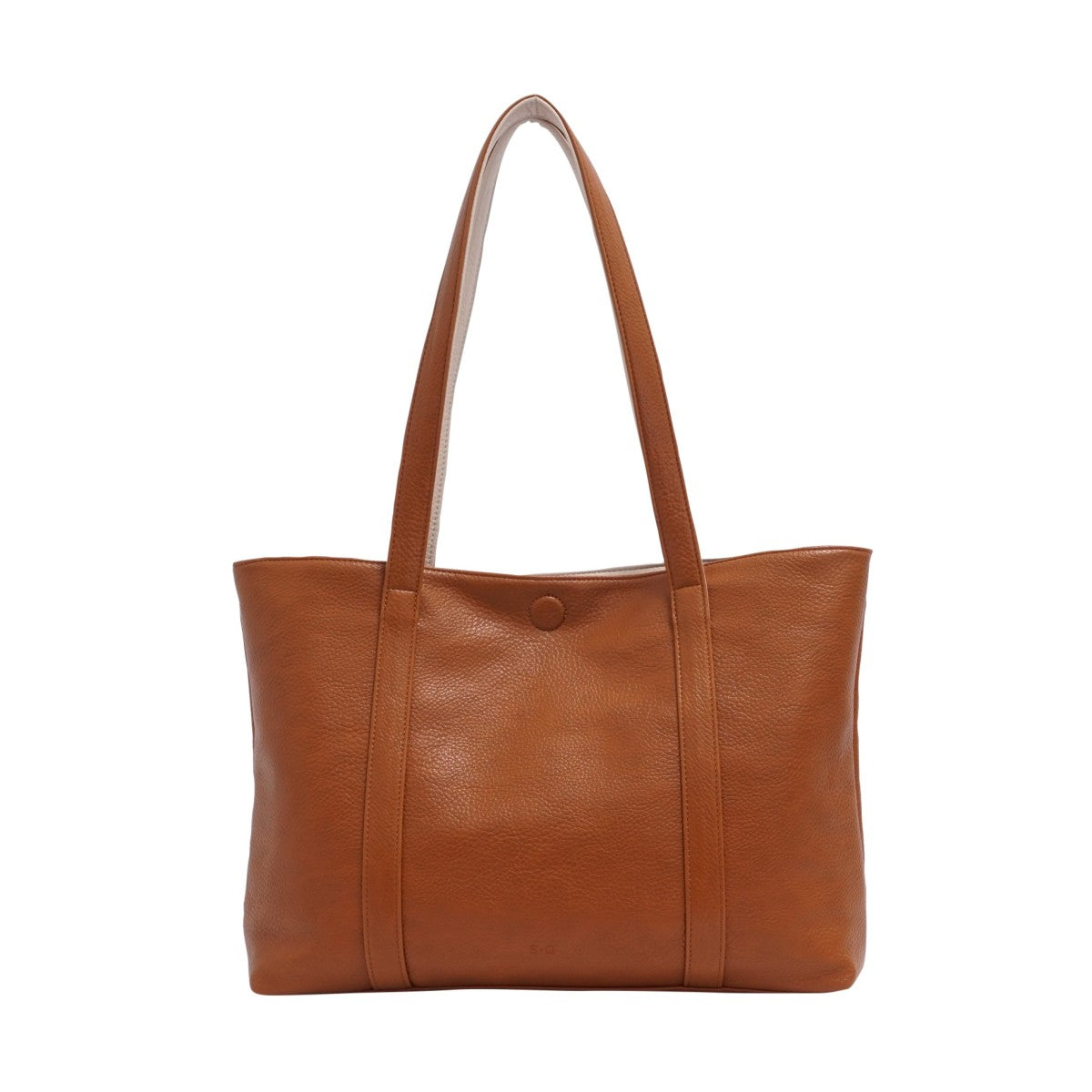 VEGAN 2-IN-1 REVERSIBLE TOTE | LOIS-Bags & Wallets-S-Q-COGNAC-OAT-Coriander
