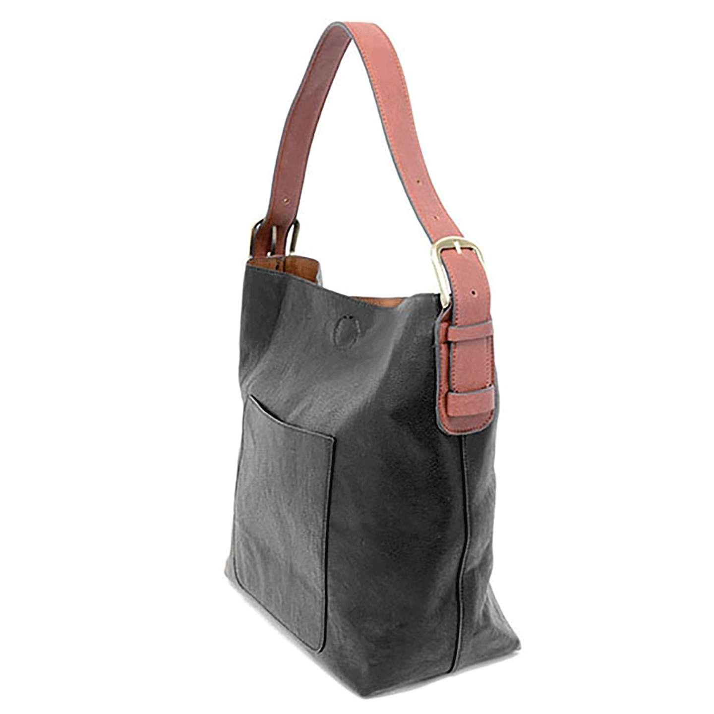 VEGAN 2-in-1 HOBO BAG-Bags & Wallets-JOY SUSAN-BLACK-Coriander