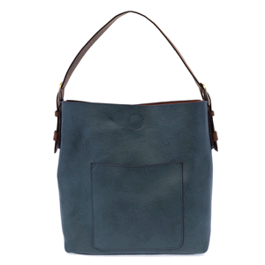 VEGAN 2-in-1 HOBO BAG-Bags & Wallets-JOY SUSAN-CHAMBRAY & COFFEE-Coriander