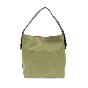 VEGAN 2-in-1 HOBO BAG-Bags & Wallets-JOY SUSAN-EUCALYPTUS & COFFEE-Coriander