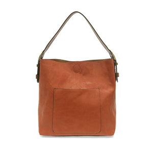 VEGAN 2-in-1 HOBO BAG WITH COFFEE STRAP-Bags & Wallets-JOY SUSAN-ORANGE & COFFEE-Coriander