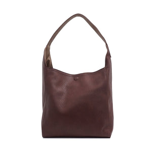 VEGAN 2N1 REVERSIBLE HOBO | KENDRA-Bags & Wallets-S-Q-CHOCOLATE-FOSSIL-Coriander