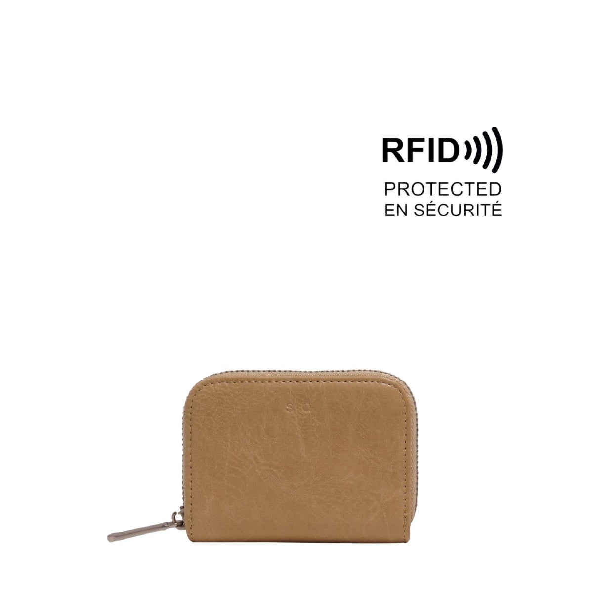 VEGAN CARD CASE | IVA-Bags & Wallets-S-Q-LIGHT KHAKI-Coriander