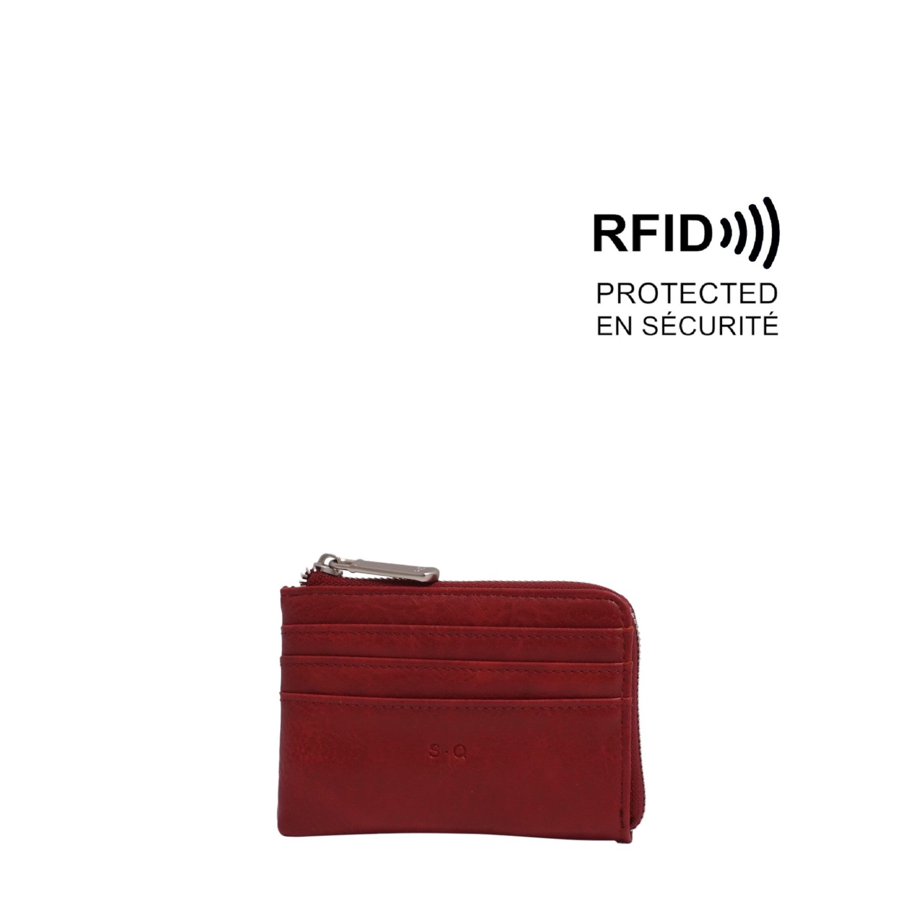 VEGAN CARD CASE | JENNY-Bags & Wallets-S-Q-MERLOT-Coriander