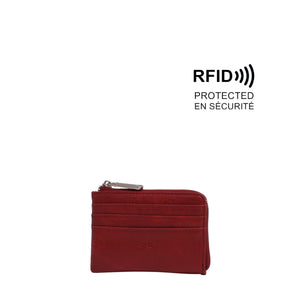 VEGAN CARD CASE | JENNY-Bags & Wallets-S-Q-MERLOT-Coriander