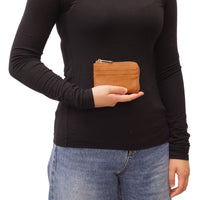 VEGAN CARD CASE | JENNY-Bags & Wallets-S-Q-Coriander
