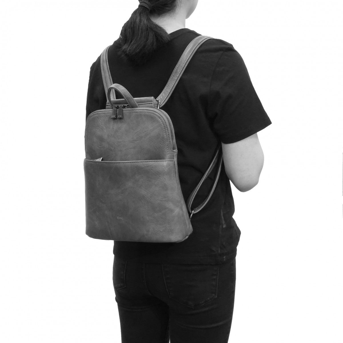 VEGAN CONVERTIBLE BACKPACK | MAGGIE-Bags & Wallets-S-Q-Coriander