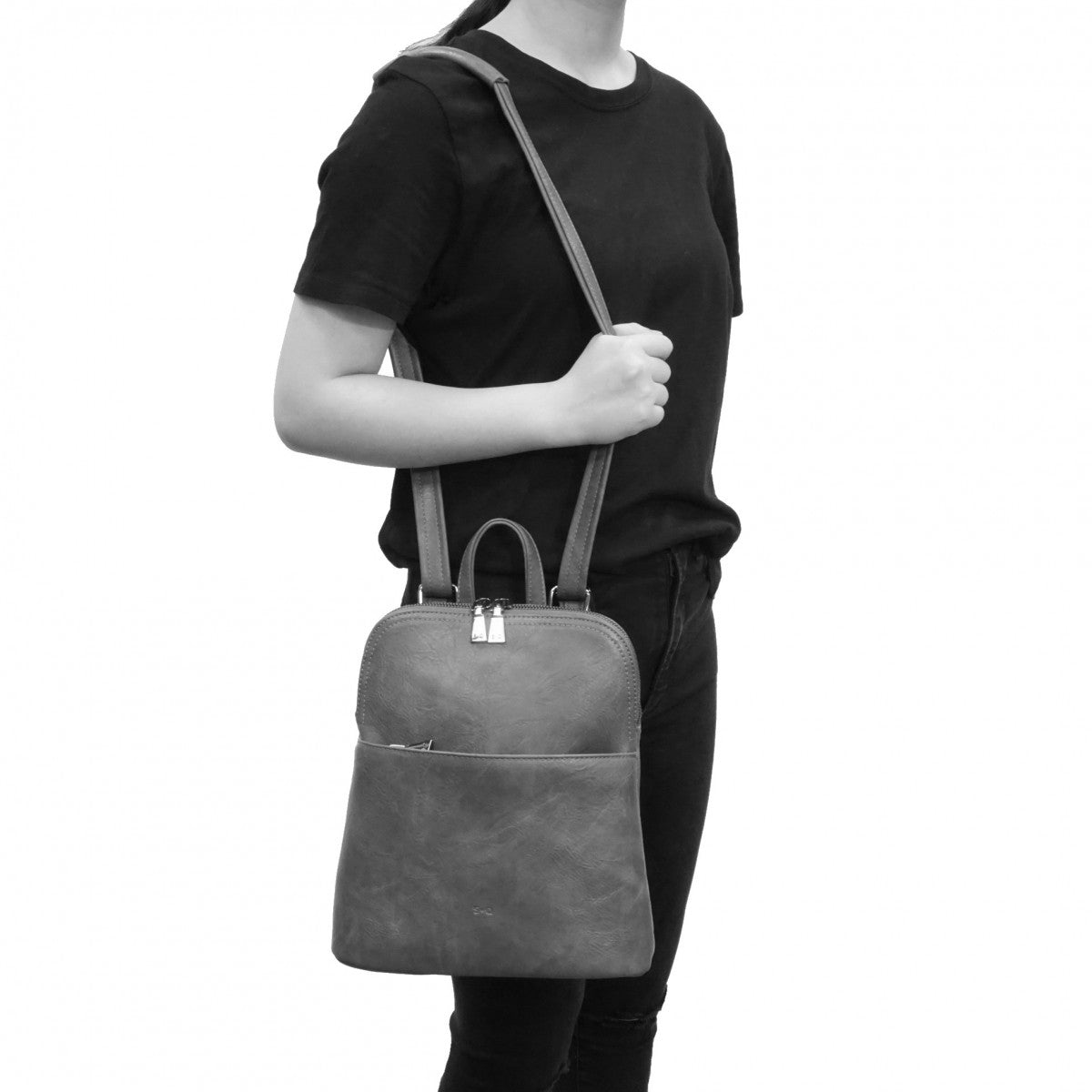VEGAN CONVERTIBLE BACKPACK | MAGGIE-Bags & Wallets-S-Q-Coriander