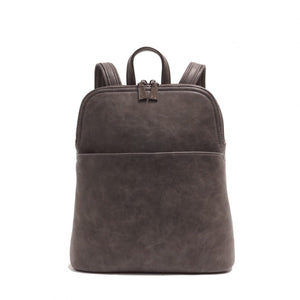 VEGAN CONVERTIBLE BACKPACK | MAGGIE-Bags & Wallets-S-Q-DARK GREY-Coriander