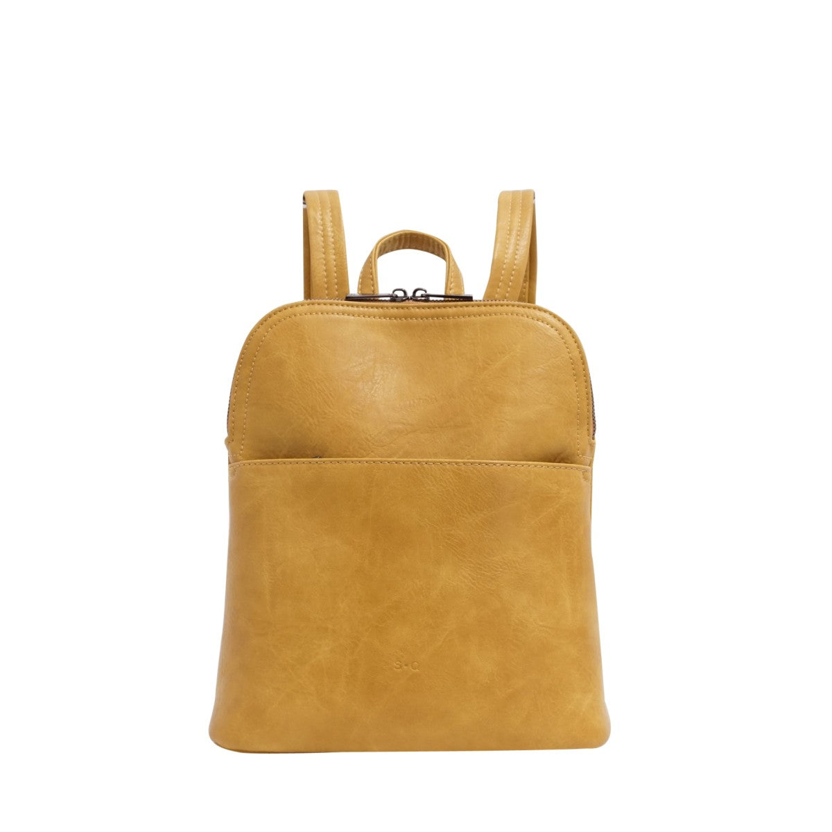 VEGAN CONVERTIBLE BACKPACK | MAGGIE-Bags & Wallets-S-Q-HONEY MUSTARD-Coriander