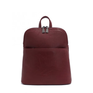 VEGAN CONVERTIBLE BACKPACK | MAGGIE-Bags & Wallets-S-Q-WINE RED-Coriander
