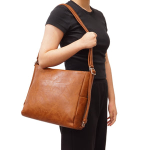 VEGAN CONVERTIBLE HOBO | DOVIE-Bags & Wallets-S-Q-Coriander