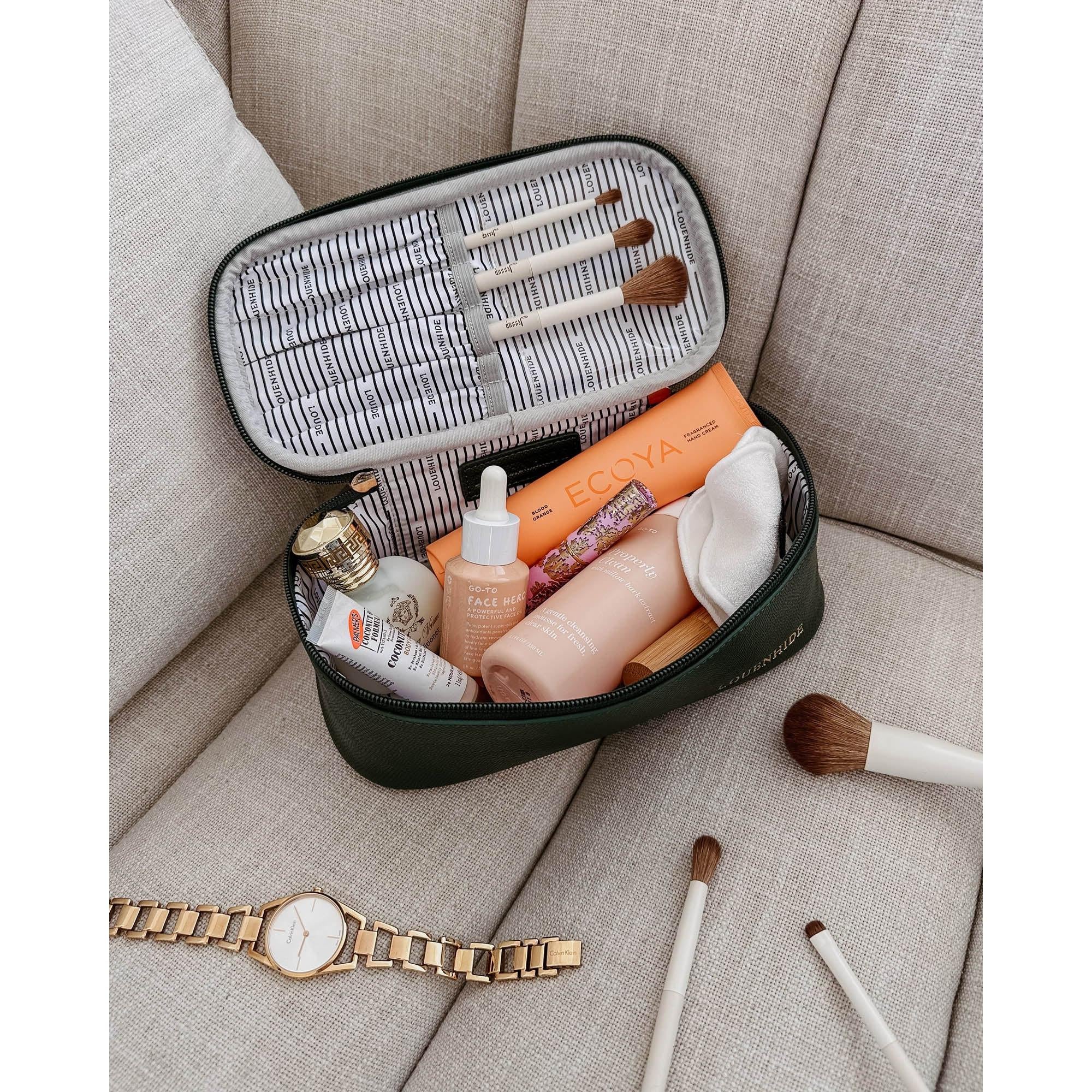VEGAN COSMETIC CASE | FIFI-Bags & Wallets-LOUENHIDE-Coriander