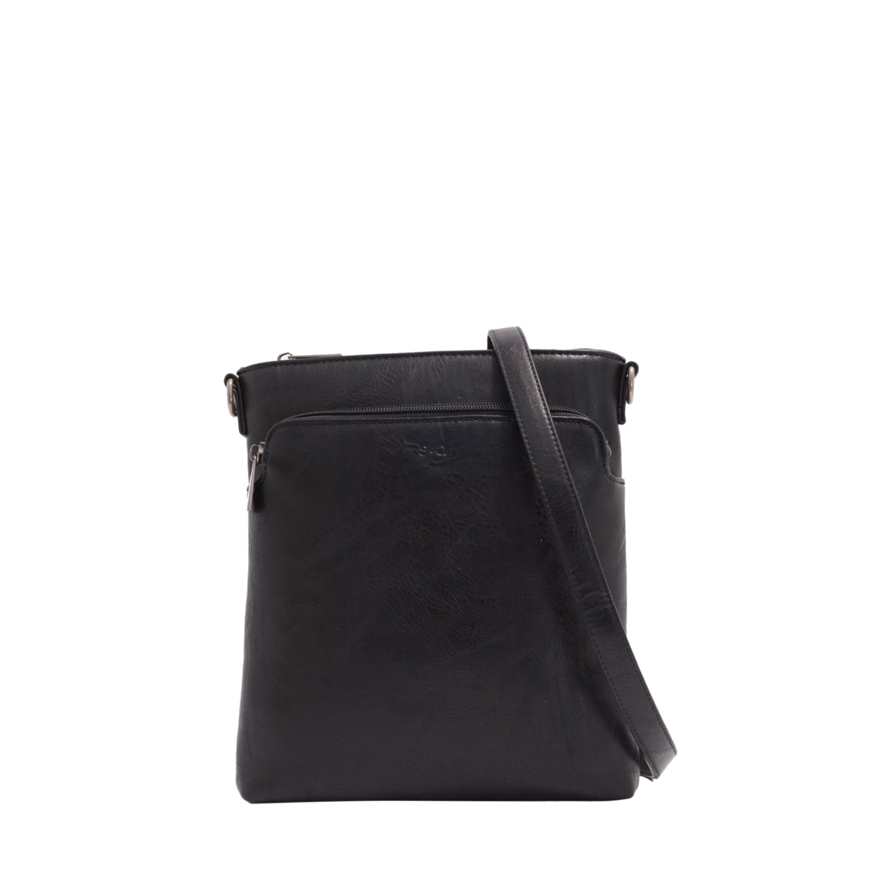 VEGAN CROSSBODY BAG | ADALYNN-Bags & Wallets-S-Q-BLACK-Coriander