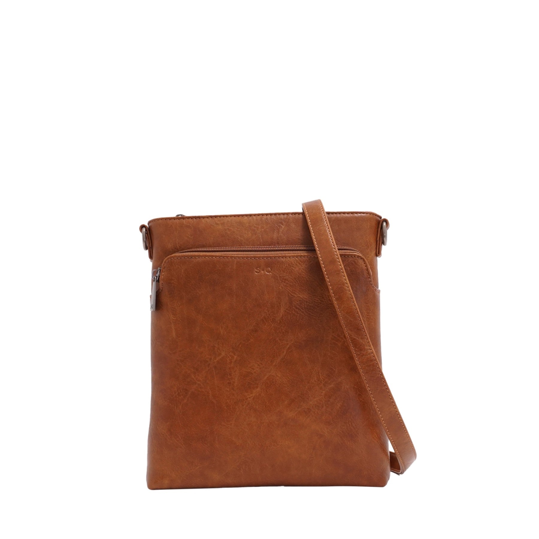 VEGAN CROSSBODY BAG | ADALYNN-Bags & Wallets-S-Q-CAMEL-Coriander