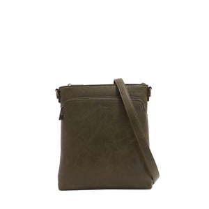 VEGAN CROSSBODY BAG | ADALYNN-Bags & Wallets-S-Q-OLIVE-Coriander