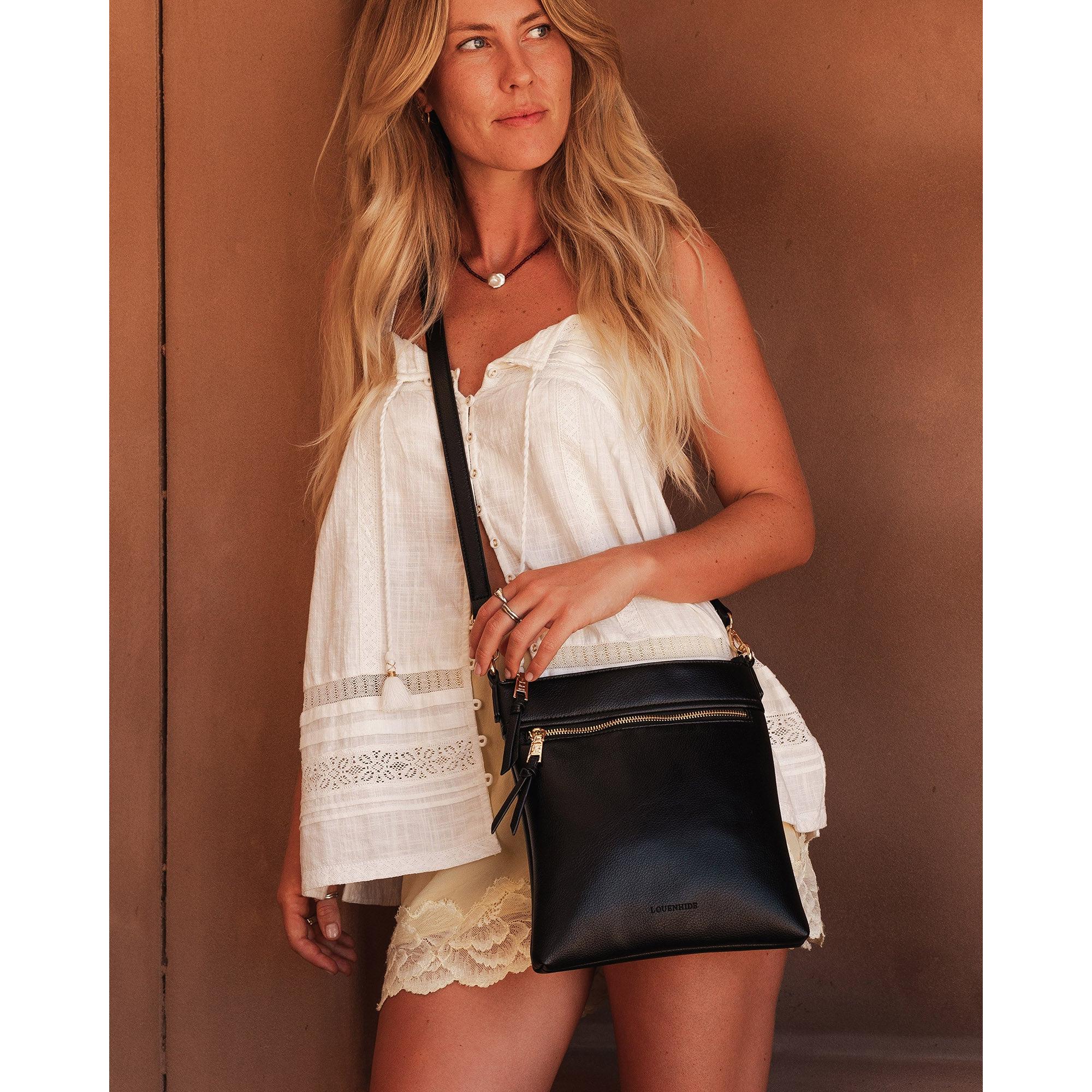 VEGAN CROSSBODY BAG | CRESSIDA-Bags & Wallets-LOUENHIDE-Coriander