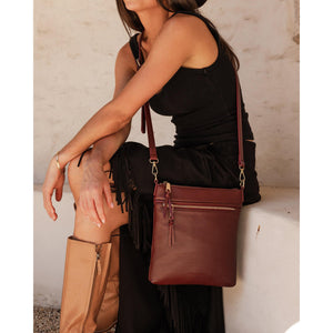 VEGAN CROSSBODY BAG | CRESSIDA-Bags & Wallets-LOUENHIDE-BURGUNDY-Coriander