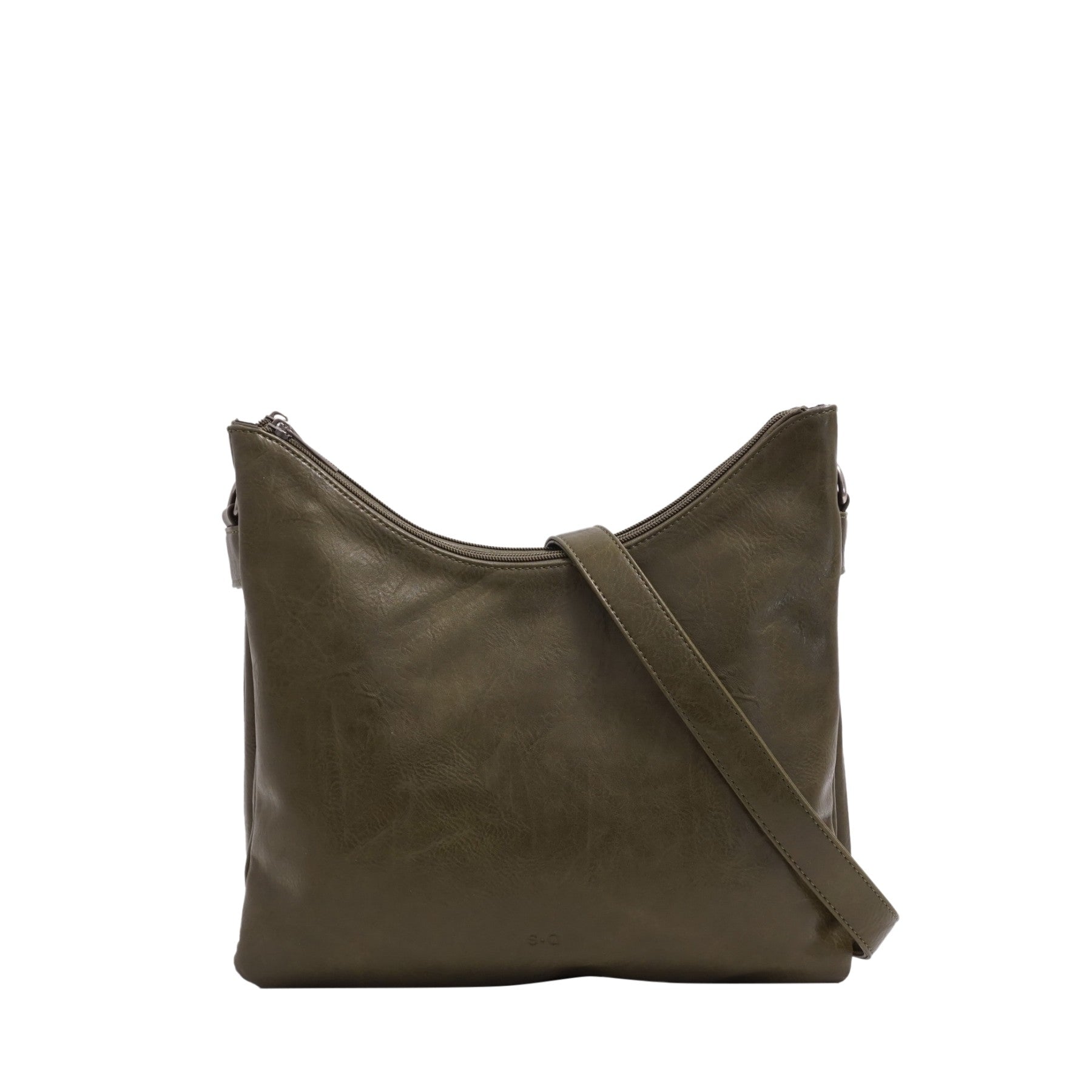 VEGAN CROSSBODY BAG | EMERSON-Bags & Wallets-S-Q-OLIVE-Coriander