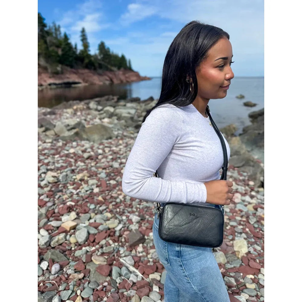 VEGAN CROSSBODY BAG | JOYCE-Bags & Wallets-S-Q-BLACK-Coriander