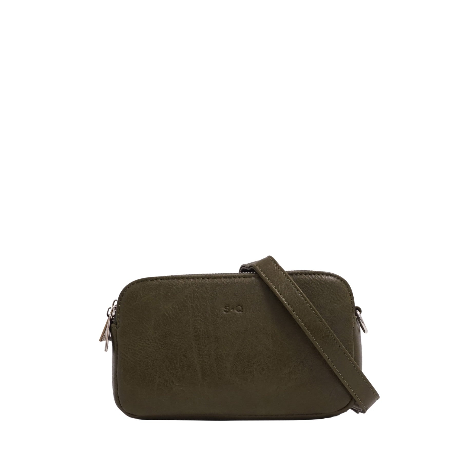 VEGAN CROSSBODY BAG | JOYCE-Bags & Wallets-S-Q-OLIVE-Coriander