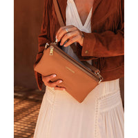 VEGAN CROSSBODY BAG | MILLIE-Bags & Wallets-LOUENHIDE-CARAMEL-Coriander