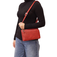 VEGAN CROSSBODY WALLET | LIORA-Bags & Wallets-S-Q-Coriander