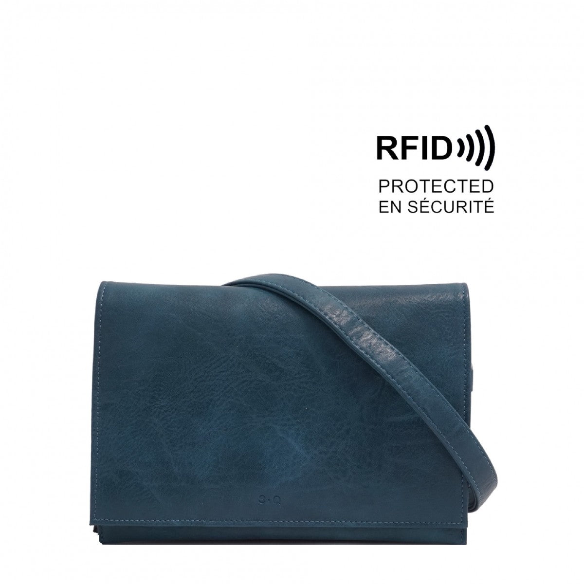 VEGAN CROSSBODY WALLET | NITA-Handbag-S-Q-Coriander