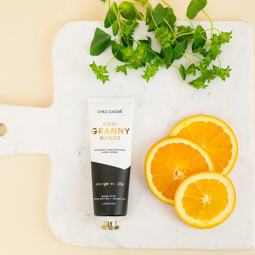 VEGAN HAND CREAM | ANTI GRANNY HANDS: ORANGE VANILLA-Self Care-CHEZ GAGNE-Coriander