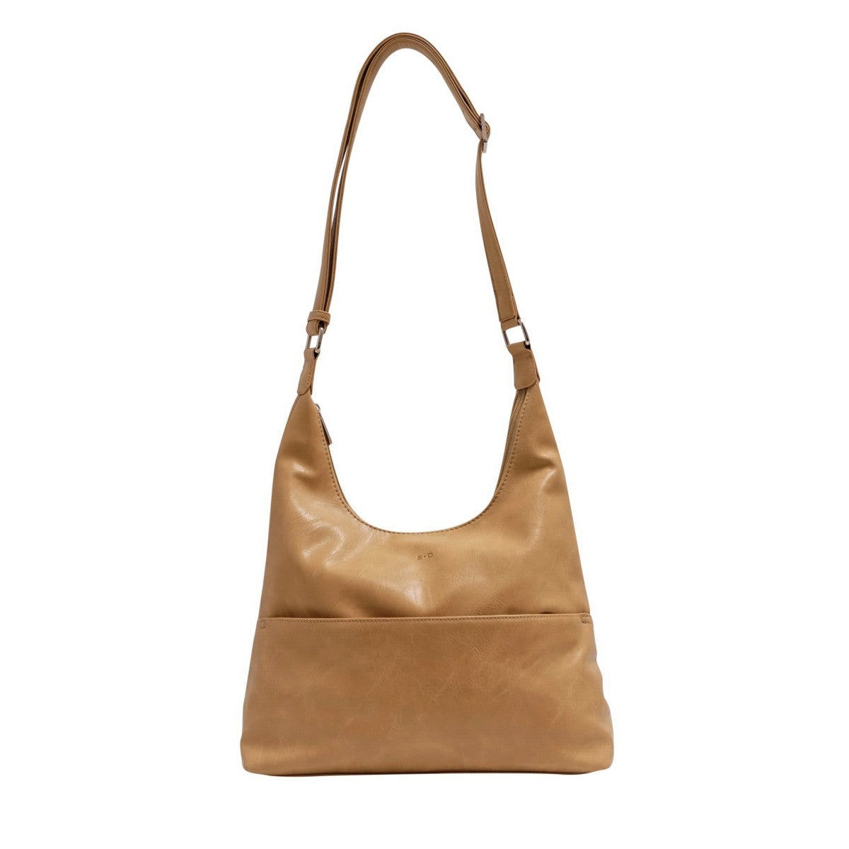VEGAN HOBO BAG | EDITH-Bags & Wallets-S-Q-LIGHT KHAKI-Coriander