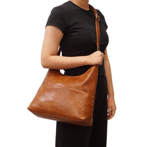 VEGAN HOBO BAG | EDITH-Bags & Wallets-S-Q-Coriander