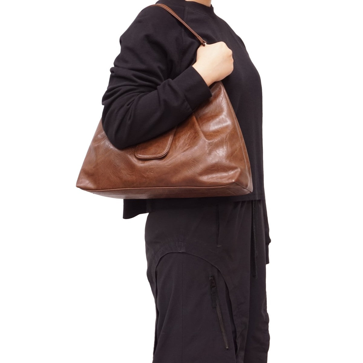 VEGAN HOBO BAG | KARELL-Bags & Wallets-S-Q-Coriander