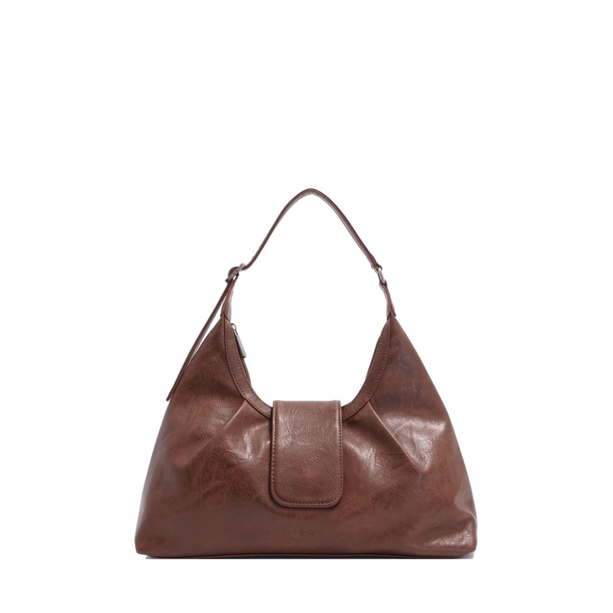 VEGAN HOBO BAG | KARELL-Bags & Wallets-S-Q-BROWN-Coriander