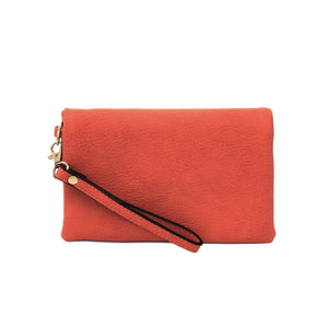 VEGAN KATE CROSSBODY CLUTCH-Bags & Wallets-JOY SUSAN-GERANIUM-Coriander