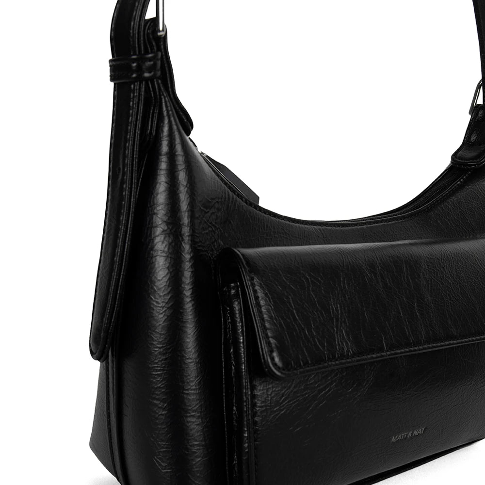 VEGAN SHOULDER BAG | BEL/THEME-Bags & Wallets-MATT & NAT-BLACK-Coriander