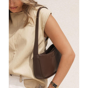 VEGAN SHOULDER BAG | IVY-Bags & Wallets-LOUENHIDE-CHOCOLATE-Coriander