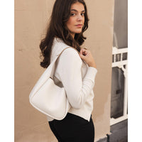 VEGAN SHOULDER BAG | KENDALL-Bags & Wallets-LOUENHIDE-VANILLA-Coriander