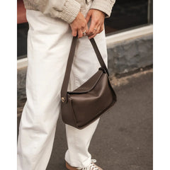 VEGAN SHOULDER BAG | MADDIE-Bags & Wallets-LOUENHIDE-CHOCOLATE-Coriander