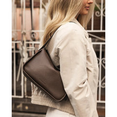 VEGAN SHOULDER BAG | MADDIE-Bags & Wallets-LOUENHIDE-Coriander