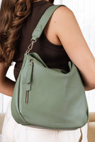 VEGAN SHOULDER BAG | NADIA-Bags & Wallets-LOUENHIDE-SAGE GREEN-Coriander