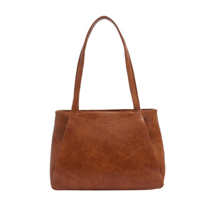 VEGAN TOTE BAG | ADELYN-Bags & Wallets-S-Q-CAMEL-Coriander