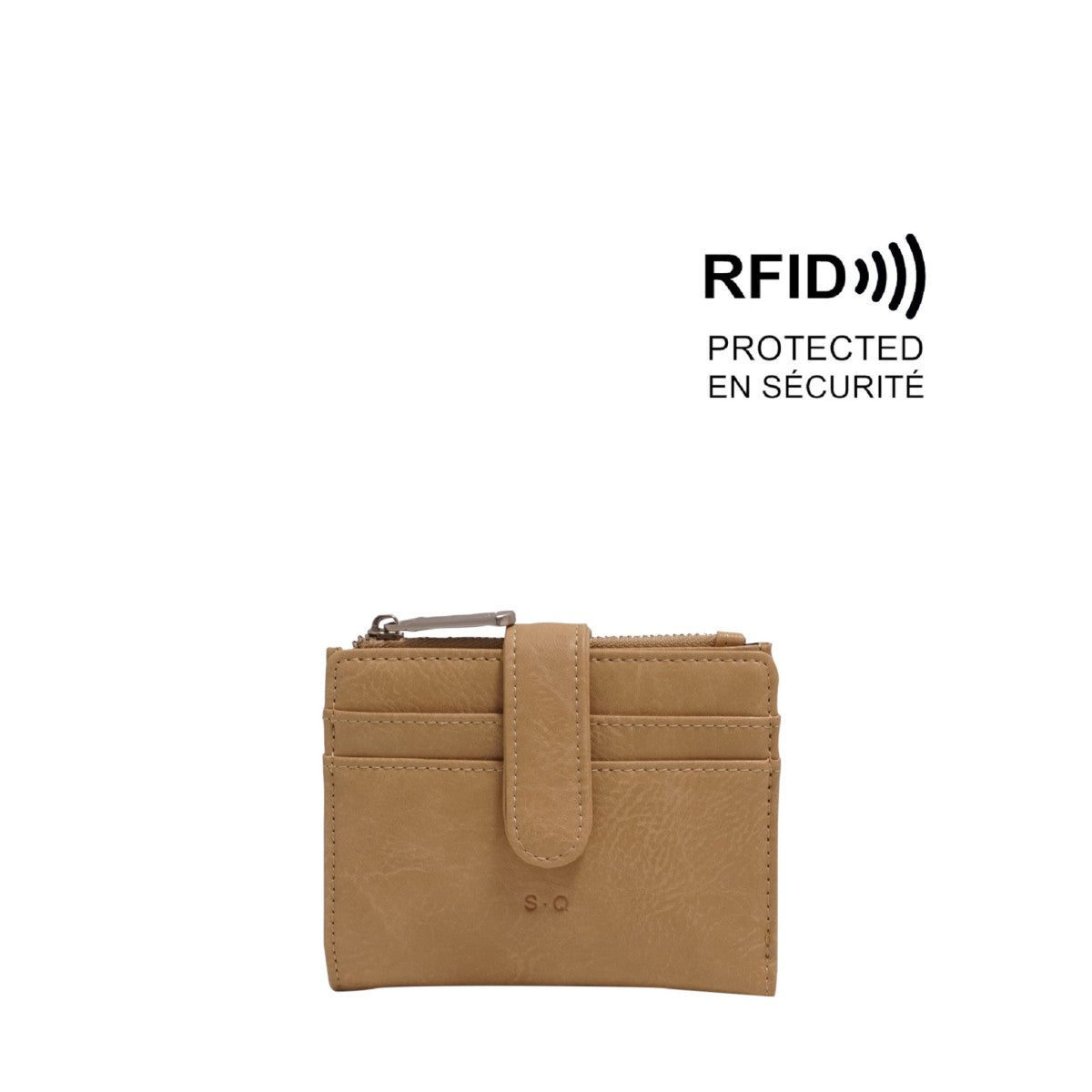 VEGAN WALLET | AIMEE-Bags & Wallets-S-Q-LIGHT KHAKI-Coriander