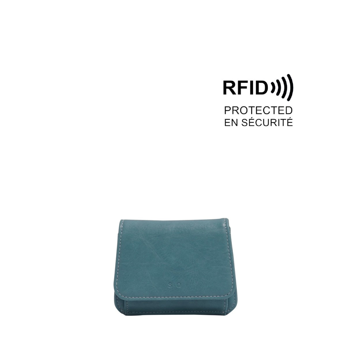 VEGAN WALLET | ETTA-Bags & Wallets-S-Q-MARINE BLUE-Coriander