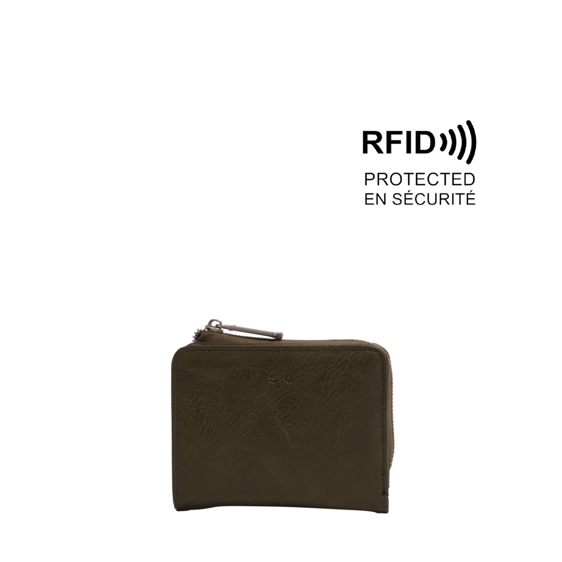 VEGAN WALLET | RILEY-Bags & Wallets-S-Q-OLIVE-Coriander