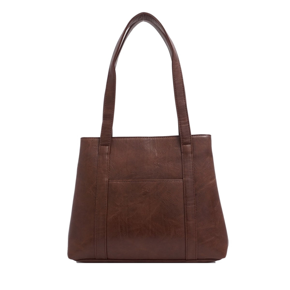 VEGAN WORK TOTE | GLENNA-Bags & Wallets-S-Q-BROWN-Coriander