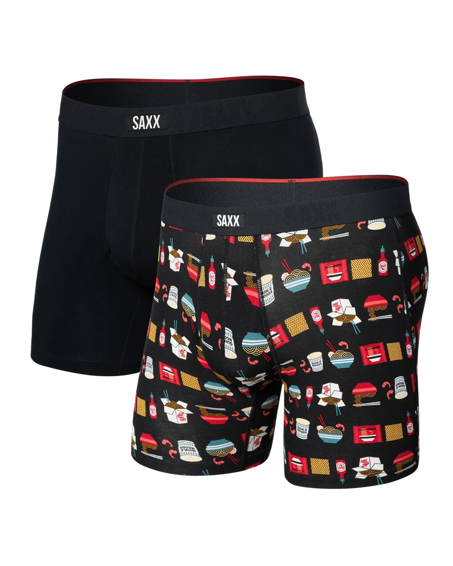 VIBE 2 PACK BOXER BRIEF | QUIK-E-NOODS/BLACK-Intimates-SAXX-Coriander