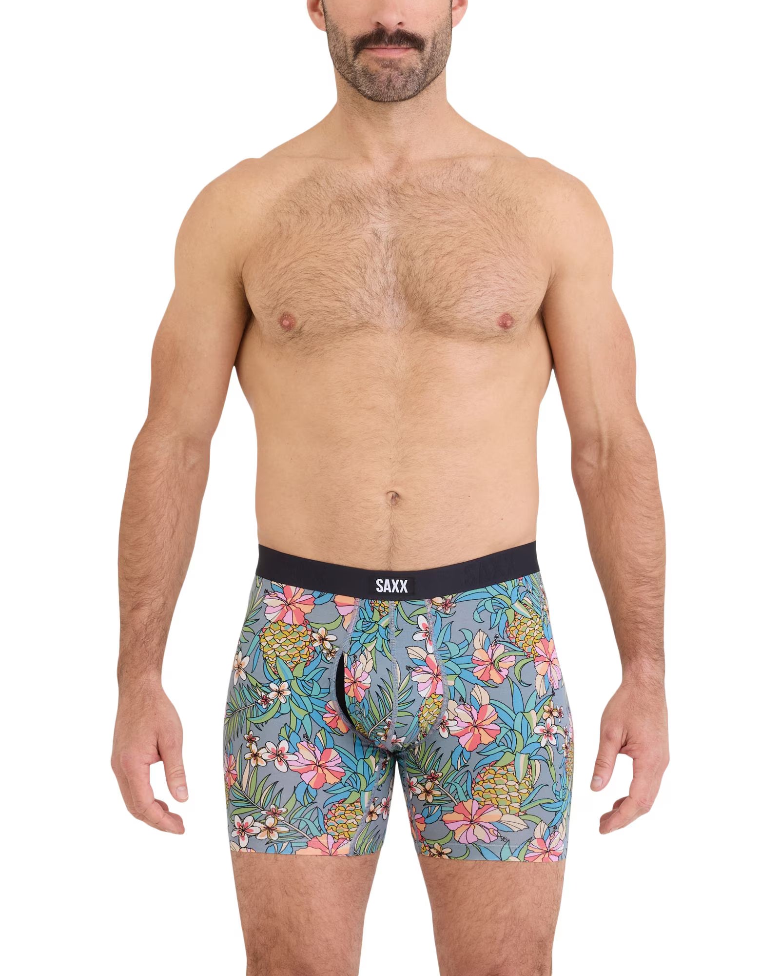 VIBE XTRA BOXER BRIEF 2 PACK | PINEAPPLE FIELD/BLACK-Intimates-SAXX-Coriander