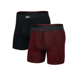 VIBE XTRA BOXER BRIEF 2 PACK | SPACEDIE STRIPE - BLACK-Intimates-SAXX-MEDIUM-SPACEDYE STRIPE-BLK-Coriander